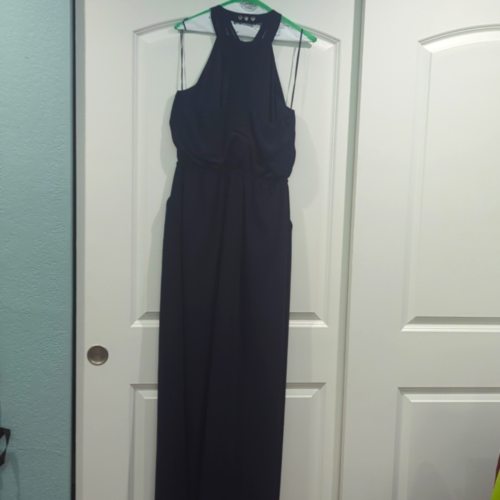 Jessica Simpson maxi holter dress size 8 Navy blue